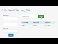 PHP - Search Filter Using PDO