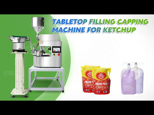 spout pouch filling and capping machine