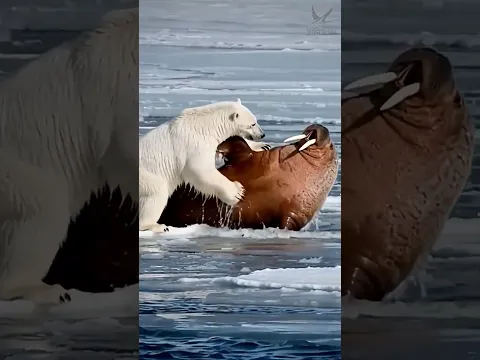 স্থলের সবথেকে বড় শিকারি মেরু ভাল্লুক!  #polarbear