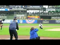 Olympic speedskater Jordan Stolz throws first pitch at Milwaukee Brewers 2026 Opening Day