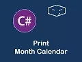 print month calendar in c