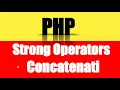 StrIng Operators in PHP hindi