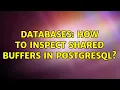 Databases How to inspect shared buffers in PostgreSQL