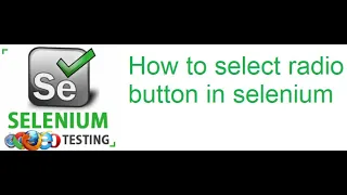Selenium Class 38 How to Select Radio Button in Selenium