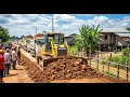 Download Lagu Nice Project! Village Road Building by Komatsu Dozer Powerful Soil Work Clearing Soil for New Road