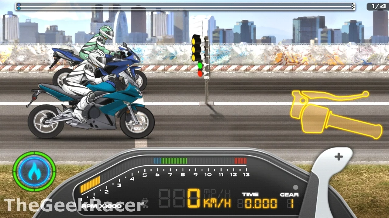 Bike race in New York in DRAG RACING: BIKE EDITION - Motorcycle drag racing game