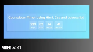 Responsive Countdown Timer using HTML CSS JavaScript Easy Tutorial