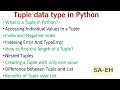 Tuple data type in Python Tuple Tuple in Python CBSE Data Types in Python Python Tutorial