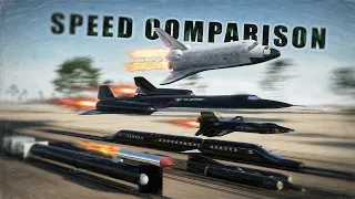 SPEED COMPARISON 3D Fastest Man Made Objects 