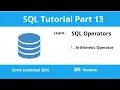 SQL Operators SQL Arithmetic Operator With Practical Example In Hindi Part - 13