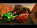 Download Lagu McQueen and the Police Car Chased by a Giant Monster on the Bridge – Can They Escape?