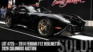 SOLD 2014 Ferrari F12 Berlinetta - BARRETT-JACKSON 2026 COLUMBUS AUCTION