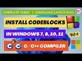 How to Install CodeBlocks IDE in Windows 11 MinGW GCC Compiler Programming 2022 Hindi