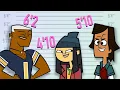 Total Drama Character Height Chart UPDATED 2025