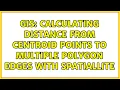 GIS Calculating distance from centroid points to multiple polygon edges with SpatialLite