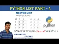 PYTHON IN TELUGU PART 11 - NESTED LIST IN PYTHON PYTHON NESTED LIST IN TELUGU