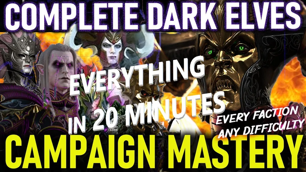 Total Warhammer 2 - COMPLETE Dark Elves Campaign Guide