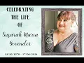 Memorial Susarah Maria Govender 22 June 2024 - Rhema South Coast Family
