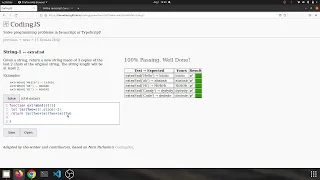 String 1 extraEnd Javascript solution