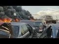 WATCH Dog Ridge Fire spreads through cars at Budget Wrench-A-Part salvage lot