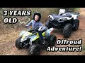 3 Year Old Riding his ATV like a Pro Polaris Outlaw 50cc Real World Review