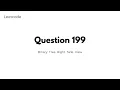 Leetcode 199 Binary Tree Right Side View O n