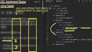 Leetcode 232 Implement Queue using Stacks Push to In Pop from Out No Doubt