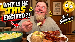 Why Is He THIS Excited About Supper?! 😂🍽️
