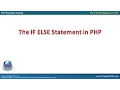 31008 - The IF ELSE Statement in PHP