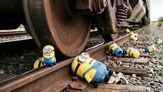 π Train Crushes Minion Toy ππ₯ | Ultimate Toy Destruction Experiment | Satisfying Slow Motion