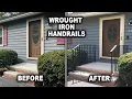 How to Install Metal Handrails on Concrete Stairs Wrought Iron Railing Installation
