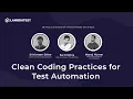 Clean Coding Practices for Test Automation Programmers Day Special TestMu AI Webinar