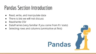 Pandas Section Intro Deep Learning Prerequisites The Numpy Stack in Python V2