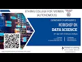 Workshop on Data Science Python Ethiraj College Chennai