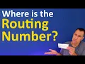 Where is the Bank Routing Number on a Check And where is the checking account number