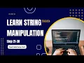 Learn String Manipulation Scientific Computing with Python freeCodeCamp Cert Steps 21-30