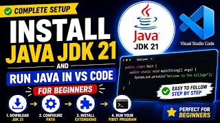 How to Install Java JDK 21 Run Java in VS Code Complete Setup for Beginners 2026