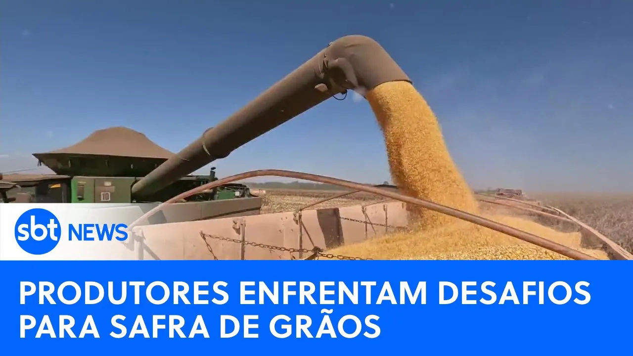 Produtores enfrentam desafios para safra de grãos | #SBTNewsnaTV (10/07/23)