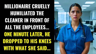 MILLIONAIRE CRUELLY HUMILIATED THE CLEANER... A MINUTE LATER, HE FELL TO HIS KNEES...