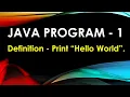 Java Program - 1 Print Hello World Netbeans Project