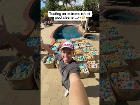 Letting an AI robot clean the DIRTIEST pool…👀😳