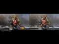 PR Samurai/ Shinkenger Samurai Megazord First Appearance Split Screen (PR and Sentai version)