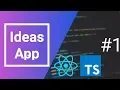 Ideas App ReactJS Typescript - Login form