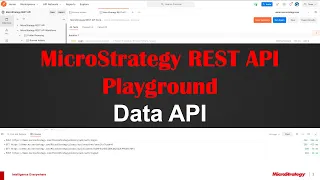 Using MicroStrategy Data API