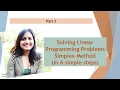 Simplex table Simple steps of simplex method - Iteration in simplex