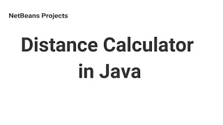Java NetBeans Tutorial Distance Converter