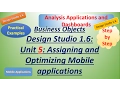 BusinessObject DesignStudio 1 6 Unit 5 Practical Assigning and Optimizing Applications on Mobile