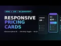 Responsive Pricing Cards with Pure CSS Glassmorphism UI CSS-Only Toggle No JavaScript