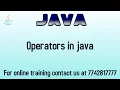operators in java in hindi
