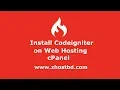 Install Codeigniter Framework on web hosting cPanel